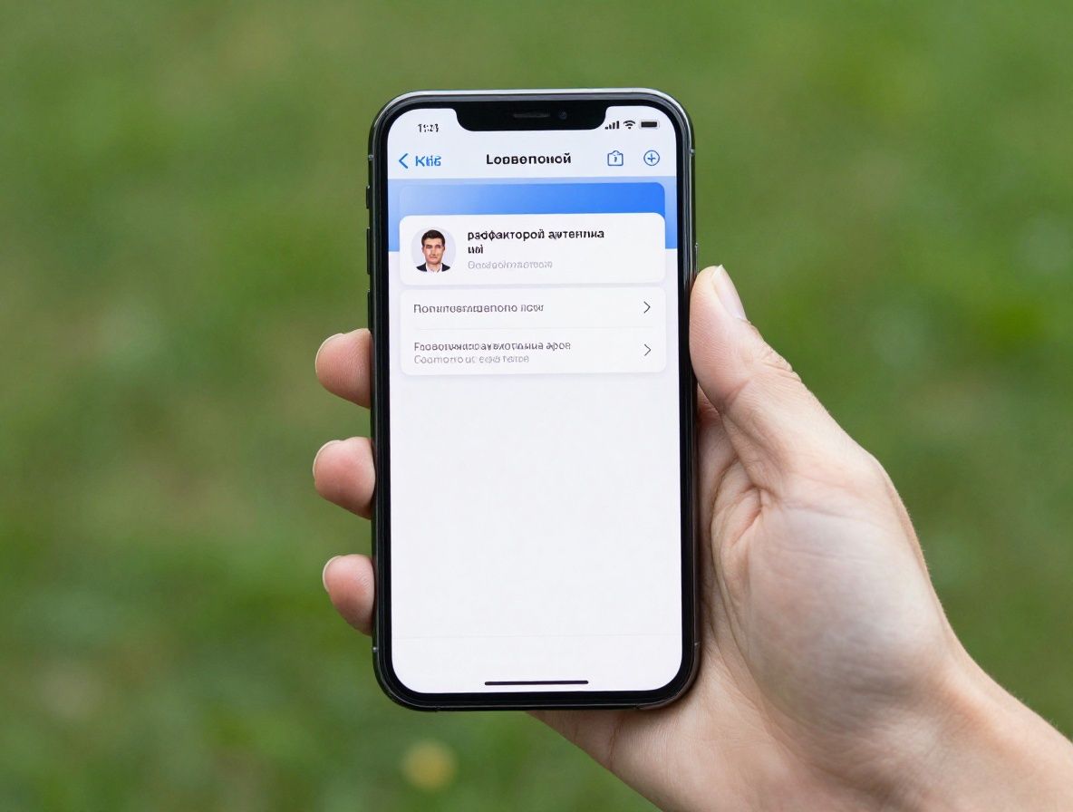 Смартфон с открытым приложением двухфакторной аутентификации, отображающим одноразовый код на фоне экрана входа в аккаунт
